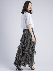 Religion Black Scarlet Full Drill Maxi Skirt In Cute Polka Dot - Image 3 of 6