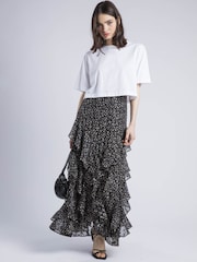 Religion Black Scarlet Full Drill Maxi Skirt In Cute Polka Dot - Image 5 of 6