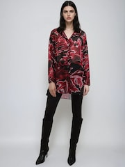 Religion Black Oversized Flash Shirt With Tassles - Image 2 of 6