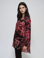Religion Black Oversized Flash Shirt With Tassles - Image 3 of 6