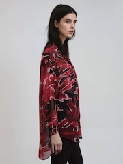 Religion Black Oversized Flash Shirt With Tassles - Image 5 of 6