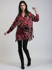 Religion Black Oversized Flash Shirt With Tassles - Image 6 of 6