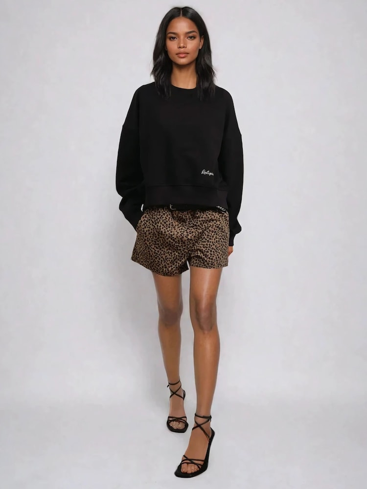 Religion – Maeva– Shorts aus 100 % Baumwolle im gemischten Leopardenmuster - Bild 1 von 5 Religion – Maeva– Shorts aus 100 % Baumwolle im gemischten Leopardenmuster - Bild 1 von 5
