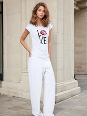 Religion White Spirit 100% Cotton T-Shirt With Love Graphic - Image 1 of 6