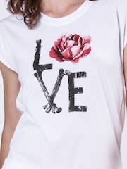 Religion White Spirit 100% Cotton T-Shirt With Love Graphic - Image 3 of 6