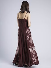 Religion Brown Inversion Maxi Dress In Placement Print - Image 3 of 6
