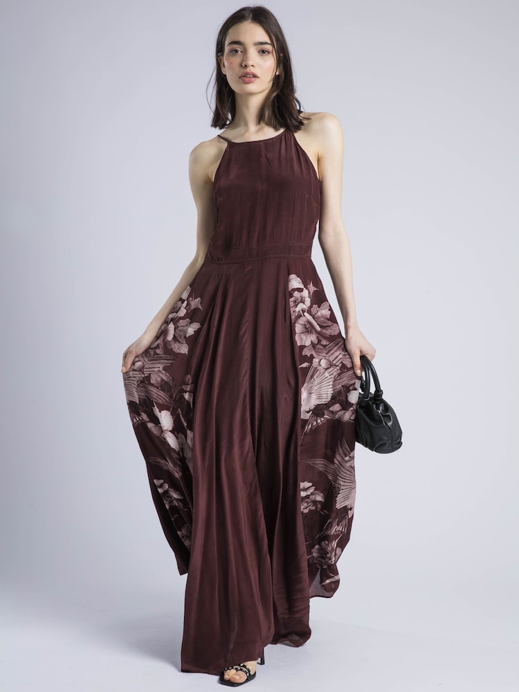 Religion Brown Inversion Maxi Dress In Placement Print - Image 6 of 6