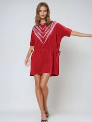 Religion Red Forever Tunic 100% Cotton Dress With Hand Tie Dye - Image 2 of 6