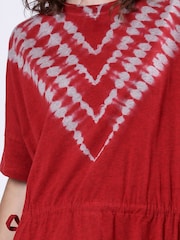 Religion Red Forever Tunic 100% Cotton Dress With Hand Tie Dye - Image 3 of 6