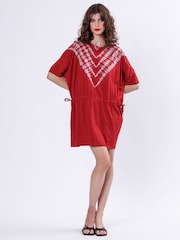 Religion Red Forever Tunic 100% Cotton Dress With Hand Tie Dye - Image 6 of 6