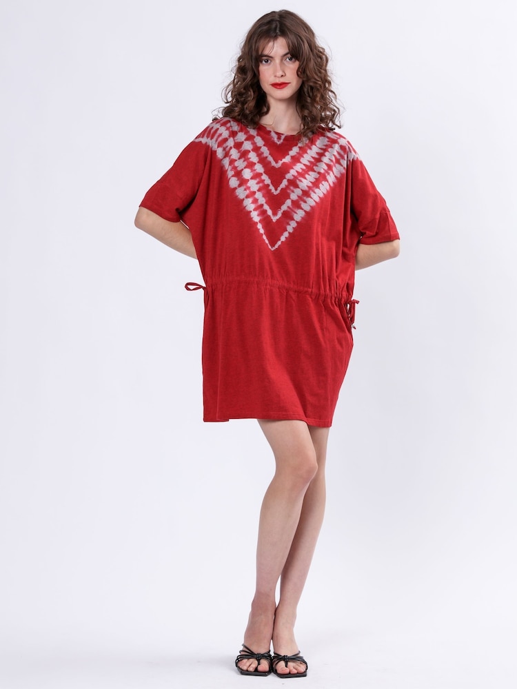 Religion Red Forever Tunic 100% Cotton Dress With Hand Tie Dye - Image 6 of 6
