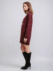 Religion Red Rebel Tunic 100% Cotton Dress With Rebel Slogan And Beading - Image 4 of 5