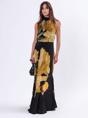 Желтый - Religion Valeria Column Maxi Dress With Large Floral Print - Image 2 of 6