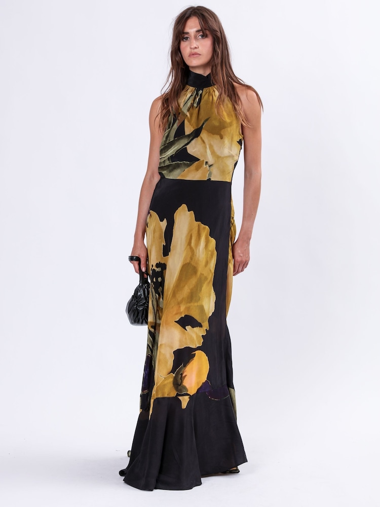 Gelb - Religion Valeria Maxikleid mit großem Blumenprint - Bild 2 von 6 Gelb - Religion Valeria Maxikleid mit großem Blumenprint - Bild 2 von 6