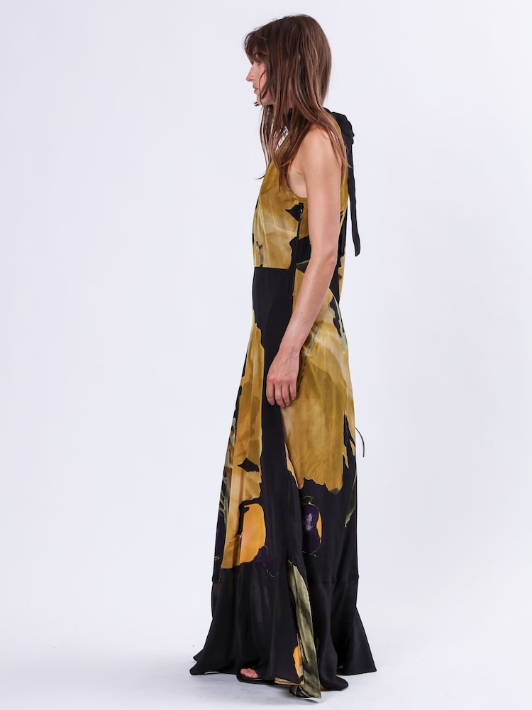 Religion Yellow Valeria Column Maxi Dress With Large Floral Print - Image 5 of 6