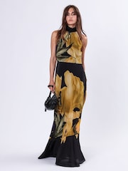 Желтый - Religion Valeria Column Maxi Dress With Large Floral Print - Image 6 of 6
