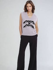 Religion Grey Rebel Knitted Slogan Tank Jumper - Image 3 of 6