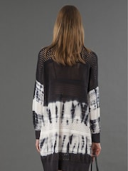 Religion Black Spinel Tie Dye Knitted Tunic 100% Cotton Dress - Image 4 of 6