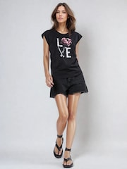 Religion Black Spirit 100% Cotton T-Shirt With Love Graphic - Image 2 of 6