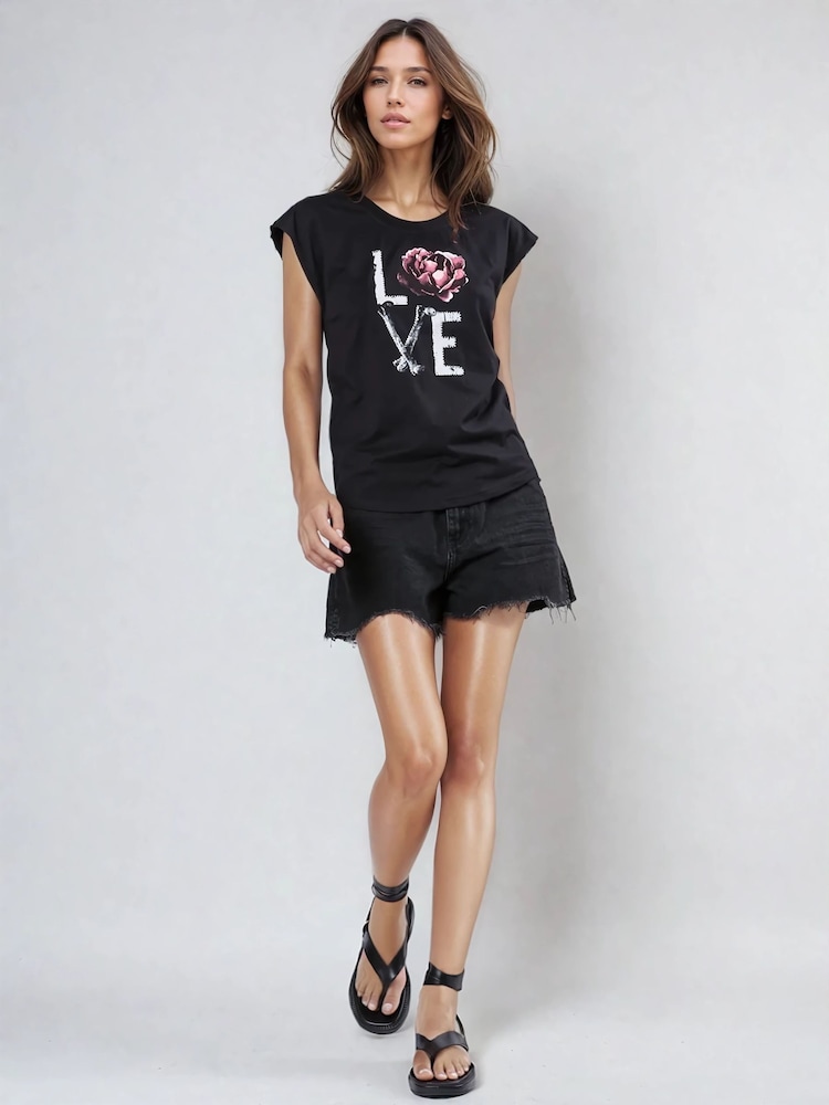 Religion Black Spirit 100% Cotton T-Shirt With Love Graphic - Image 2 of 6