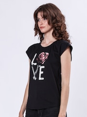 Religion Black Spirit 100% Cotton T-Shirt With Love Graphic - Image 4 of 6