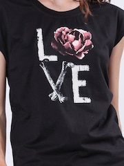 Religion Black Spirit 100% Cotton T-Shirt With Love Graphic - Image 5 of 6