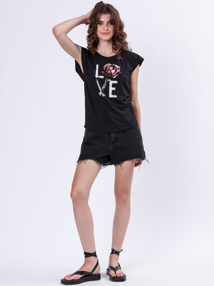 Religion Black Spirit 100% Cotton T-Shirt With Love Graphic - Image 6 of 6