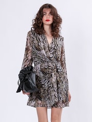 Religion Natural Indium Faux Wrap Mini Dress - Image 2 of 6