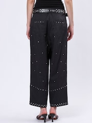 Religion Black Granite 100% Cotton Trousers With All-Over Studs - Image 3 of 6