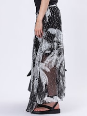 Religion Black Tanzanite Handkerchief Maxi Skirt - Image 3 of 6