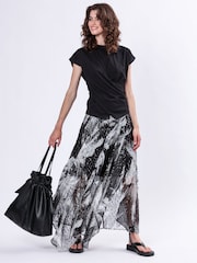 Religion Black Tanzanite Handkerchief Maxi Skirt - Image 5 of 6