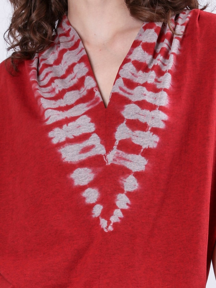 Religion Red Forever Top With Tie Dye 100% Cotton T-Shirt - Image 3 of 6