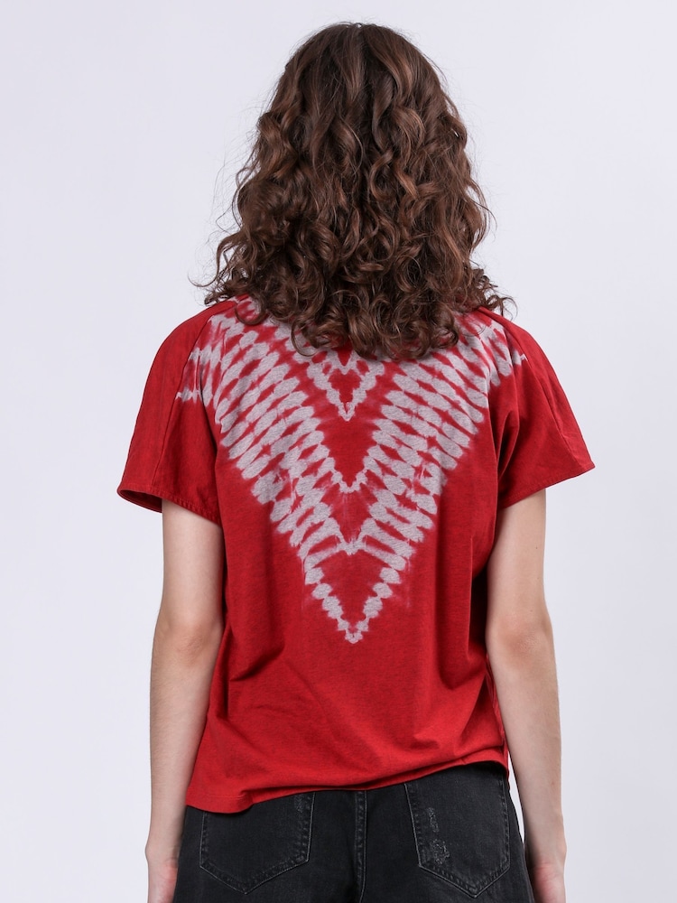 Religion Red Forever Top With Tie Dye 100% Cotton T-Shirt - Image 4 of 6