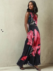 Religion Pink Valeria Column Maxi Dress With Large Floral Print - Image 1 of 6