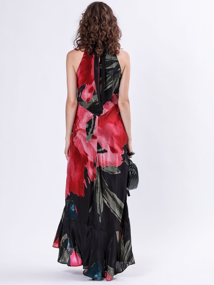 Religion Pink Valeria Column Maxi Dress With Large Floral Print - Image 4 of 6