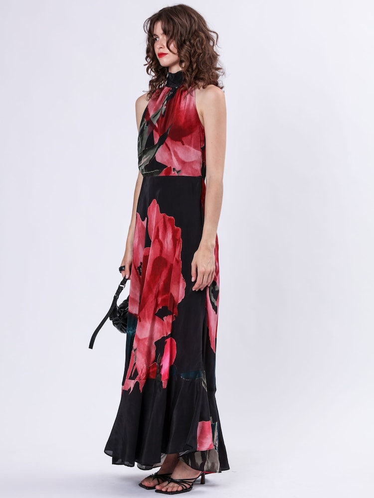 Religion Pink Valeria Column Maxi Dress With Large Floral Print - Image 6 of 6
