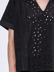 Religion Black Topaz Embroidery Anglais Blouse - Image 4 of 6