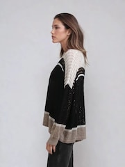 Religion Cream Ultimate Stripe Textured Jumper - Image 6 of 6