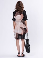 Religion Natural Jade Tunic Dress With Large Pink Floral Placement Print - Image 5 of 6