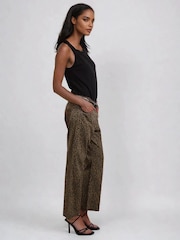 Religion Natural Maeva Leopard Prnt 100% Cotton Trousers - Image 4 of 6