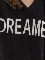Religion Black Rebel Knitted Slogan Tank Jumper - Image 4 of 5