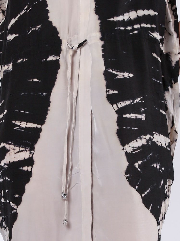 Religion Natural Jade Tunic Dress With Tie Dye Design And Drawstring - Image 6 of 6