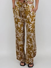 Religion Yellow Element Trousers In Bright Floral Print - Image 2 of 6