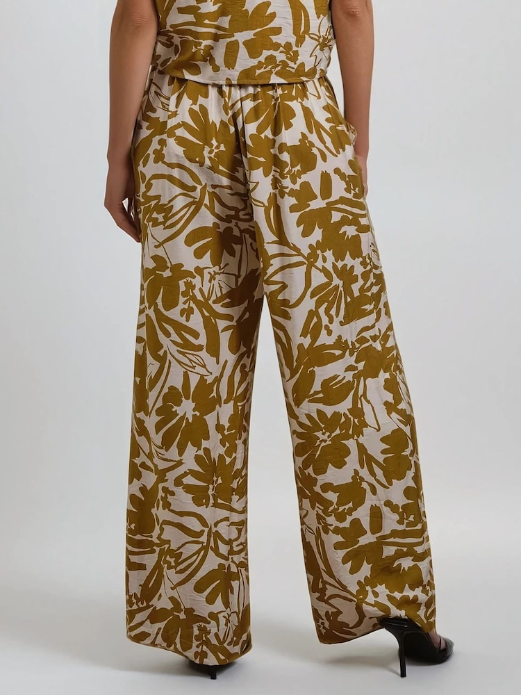 Religion Yellow Element Trousers In Bright Floral Print - Image 3 of 6