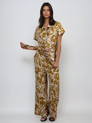 Religion Yellow Element Trousers In Bright Floral Print - Image 4 of 6