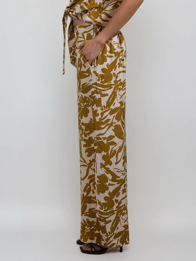 Religion Yellow Element Trousers In Bright Floral Print - Image 5 of 6