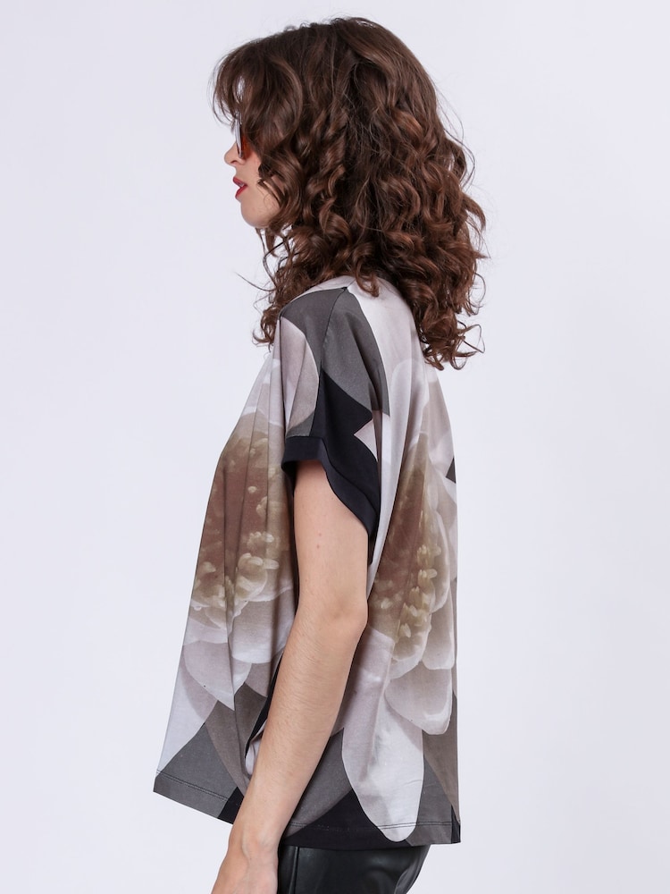 Religion Cloak Top With Large Floral Placement Print - Image 2 of 6