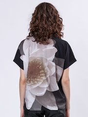 Religion Cloak Top With Large Floral Placement Print - Image 4 of 6