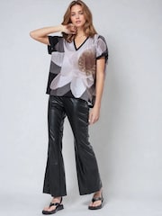 Religion Cloak Top With Large Floral Placement Print - Image 5 of 6
