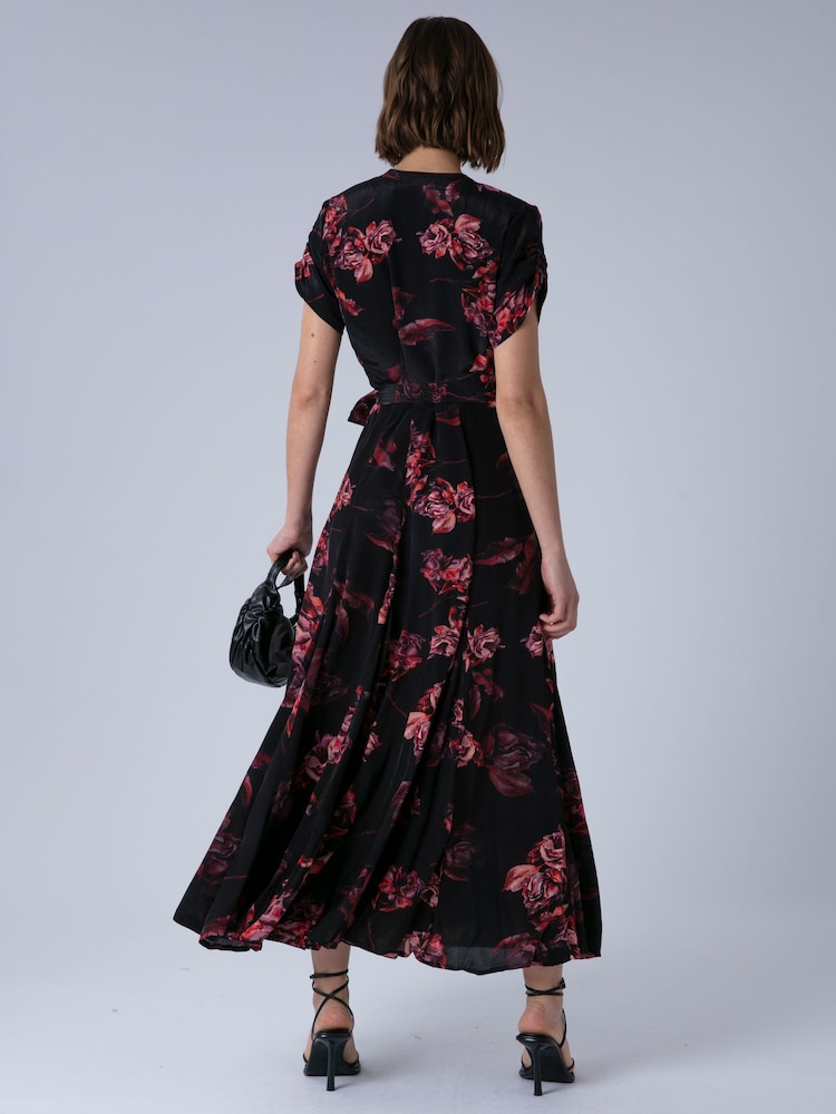 red and black wrap dress Red Wrap Dress